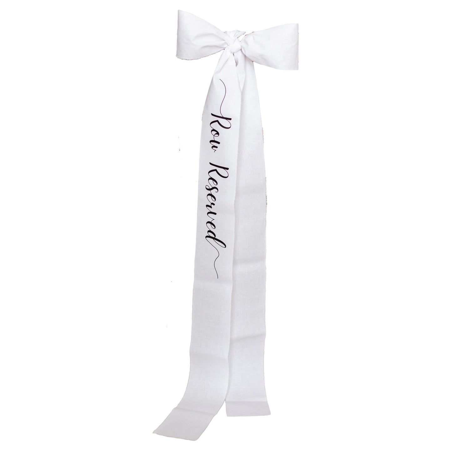 Wedding Reserved Seat Chair Sash - 3.9x118 Inch Satin Ribbon | Unprepped for Custom Bows (Wedding Chair Decor)