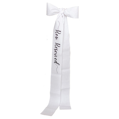 Wedding Reserved Seat Chair Sash - 3.9x118 Inch Satin Ribbon | Unprepped for Custom Bows (Wedding Chair Decor)