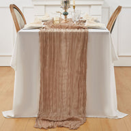 Bulk Cheesecloth Table Runner 2025 Boho 35" Breathable Organic Cotton Table Decor for Summer Wedding Bridal Shower Boho Party Wholesale
