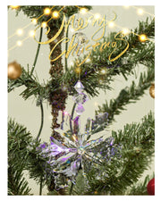 Christmas Snowflake Ornaments 24 Pcs Clear Acrylic Hanging Pendants Holiday Party Decor