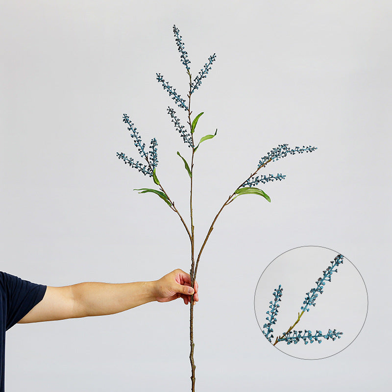 Single Stem Artificial Salt Berry Branch, 43" Long, Plastic, for Wedding & Event Decor