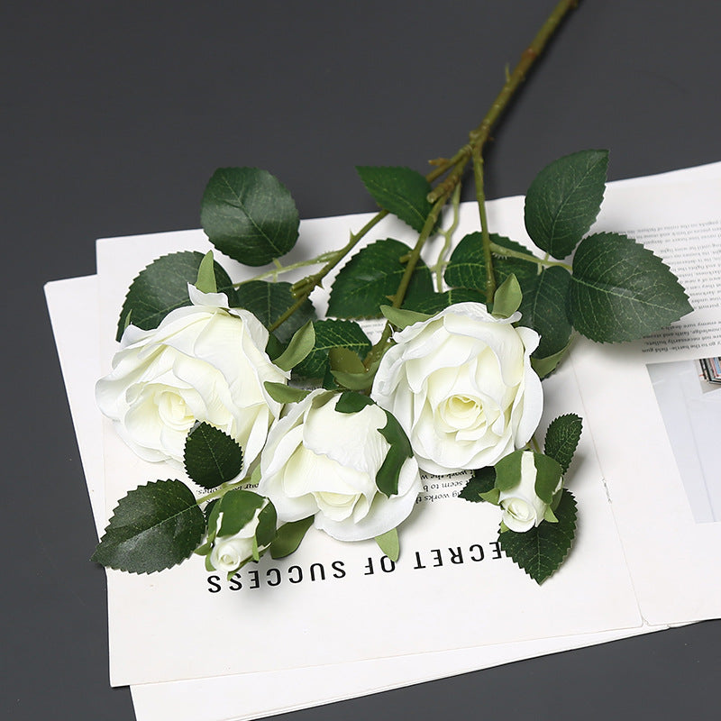 26.4" Premium Silk Artificial Ice Heart Rose – Wedding Floral Decor for Home/Living Room/Hotel