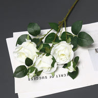 26.4" Premium Silk Artificial Ice Heart Rose – Wedding Floral Decor for Home/Living Room/Hotel