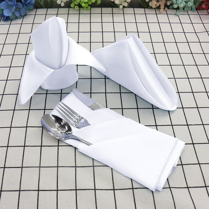 Bulk 25 Pcs Satin Square Napkins for Wedding Banquet Valentine's Day Party Dinner Table Wholesale