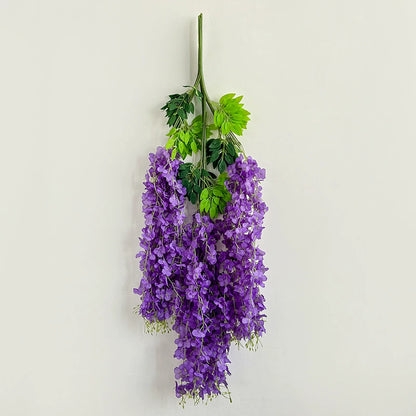 Bulk 12 Pack Wisteria Artificial Flowers Vines Rust Proof  Chains Fade Proof for Wedding Arch Garden Wall Outdoor Decor Wholesale