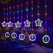 118 Ft LED Curtain String Lights USB Powered with Smart Remote Control for Christmas Window Hanging Decor