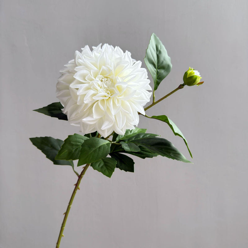 Artificial Dahlia Bush with 2 Blooms, 26" Tall, Silk-Like Fabric, Modern Elegance for Home Decor, Events