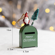 Santa Mailbox Pendant Ornament 10 Pcs Christmas Tree Hanging Decor Holiday Party