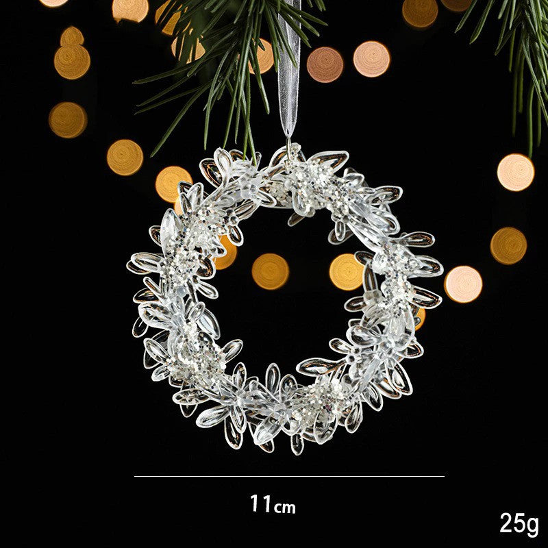 Crystal Christmas Tree Ornaments  Decorations for Luxury Holiday Scene Setup