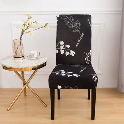 Bulk 2 Pcs Printed Stretch Dining Chair Covers Removable Washable Chair Slipcover For Hotel Home Kitchen Decoration Wholesale