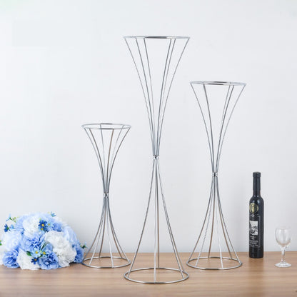 Premium Ornate Metal Floral Vase Centerpiece Rust Resistant Wedding Banquet Decor Hollow Out Anniversary Ceremony Table Settings