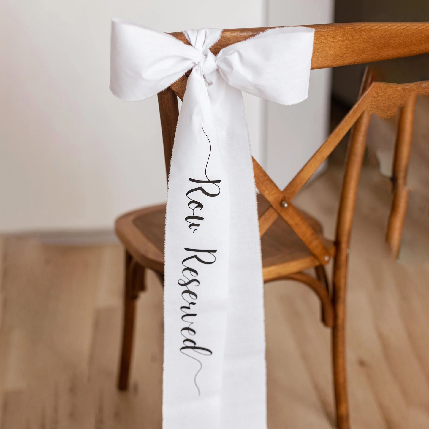 Wedding Reserved Seat Chair Sash - 3.9x118 Inch Satin Ribbon | Unprepped for Custom Bows (Wedding Chair Decor)