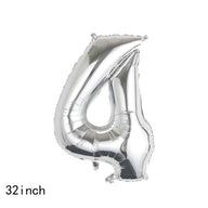 Bulk 32 Inch Foil Number Balloon for Birthday Party Decoration Graduation Celebration Holiday Accessory Decor Wholesale