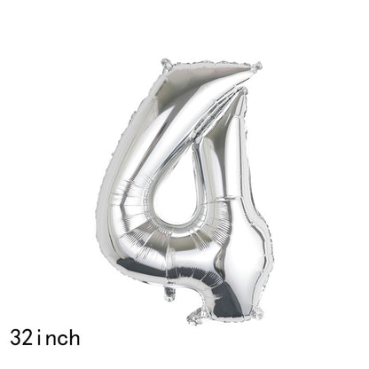 Bulk 32 Inch Foil Number Balloon for Birthday Party Decoration Graduation Celebration Holiday Accessory Decor Wholesale