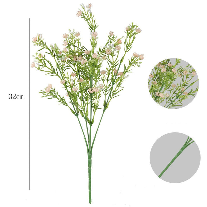 Artificial Gypsophila Flowers Bulk 10 Pcs UV Resistant Outdoor Silk Bush