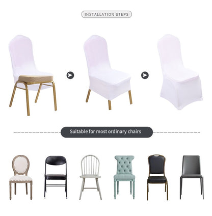 Bulk 2 PCS Stretch Spandex Chair Covers for Wedding Party Home Dining Decor Wholesale