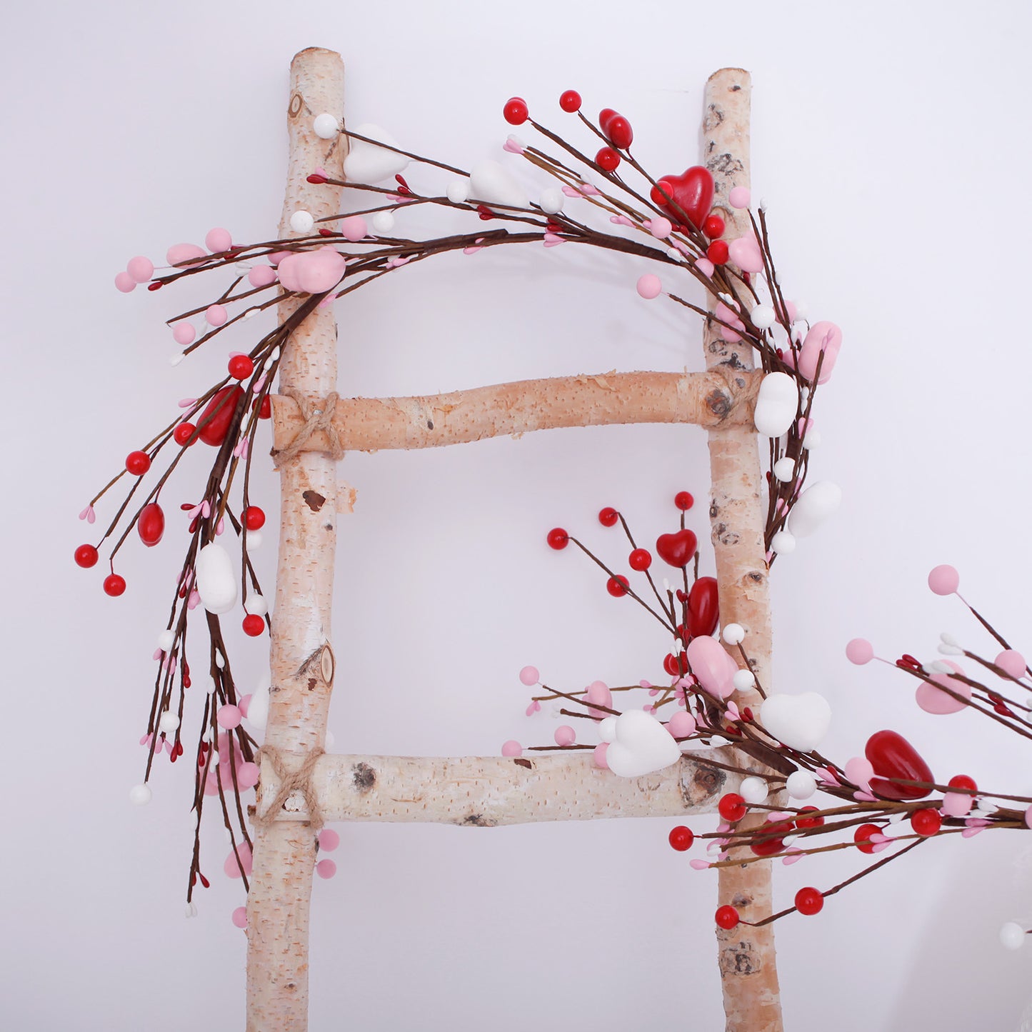 Valentine's Day Heart Vine Decor (15.7x15.7x3.9 Inches) - Romantic Holiday Decoration for V-Day