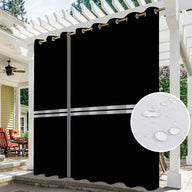 Bulk 2pc Stripe Panel Waterproof Outdoor Curtains Premium Thick Privacy Outside Curtains for Patio Porch Pergola Cabana Wholesale