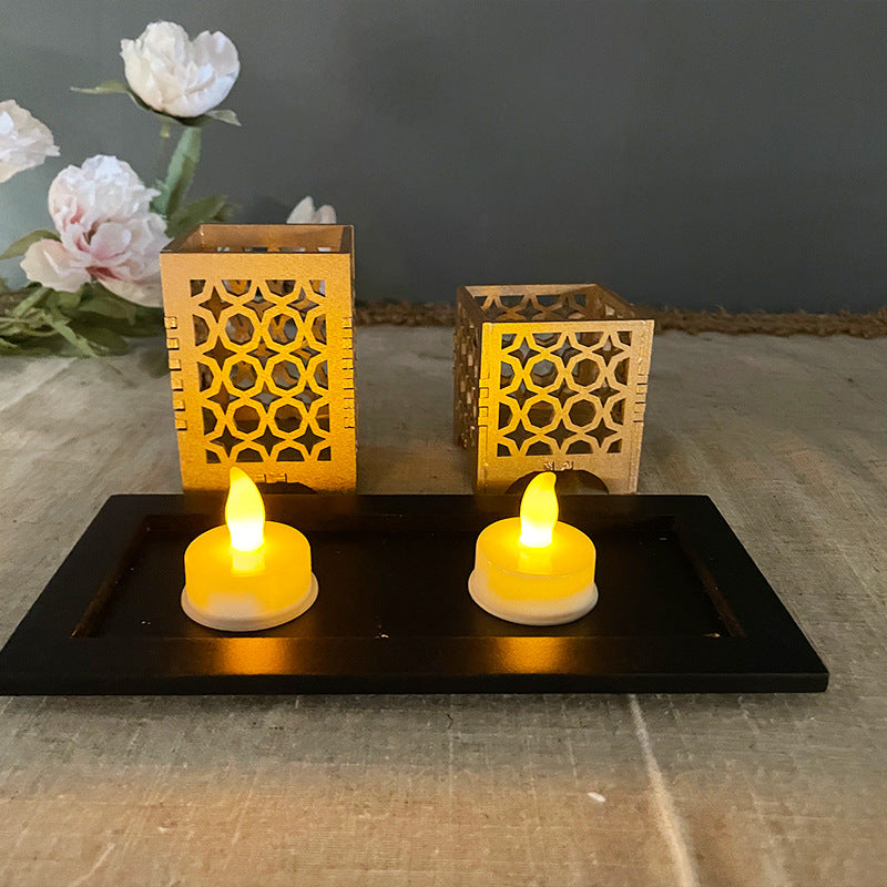 Bulk Pillar Candle Holder Hollow-out Wood Candlestick Decorative for Home Garden Wedding Party Table Centerpiece Wholesale