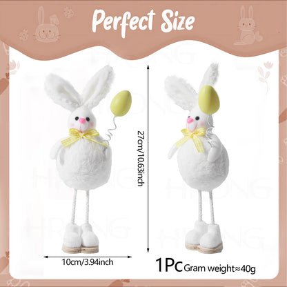 2-Pack Easter Plush Bunny Ornament - Cute Home Window Decor Hanging Easter Bunny Toys