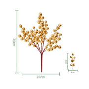 Artificial Christmas Golden Berry Twig 13 Inch 10 Pcs Bulk New Year Holiday Decor