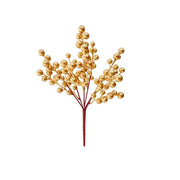 Artificial Christmas Golden Berry Twig 13 Inch 10 Pcs Bulk New Year Holiday Decor