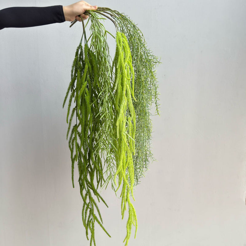Artificial Asparagus Fern Hanging Vine, 35" Indoor Trailing Plant, PE Material, Perfect for Home & Office Decor