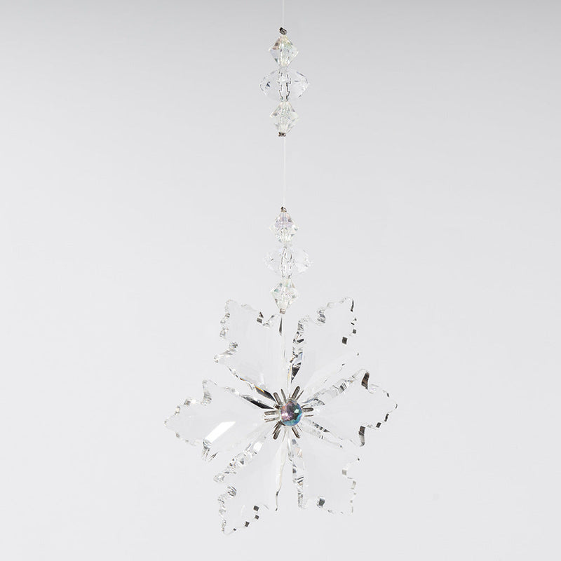 Christmas Snowflake Ornaments 24 Pcs Clear Acrylic Hanging Pendants Holiday Party Decor