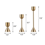 Bulk 3 Pcs Candlestick Holders Set Vintage Candlestick Holders for Candlelight Dinner Wedding Ceremony Party Home Ornaments Wholesale