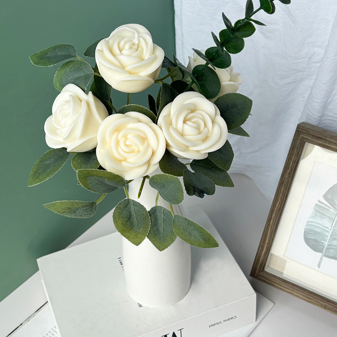 Valentine's Day Rose Aromatic Candle - Realistic Flower Shaped Candle | Romantic Gift