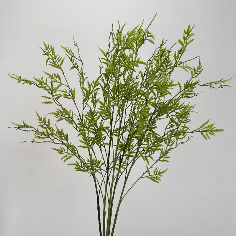 Artificial Persian Fern Bush, Soft Rubber Faux Greenery for Indoor & Outdoor Use, Home, Wedding & Window Display