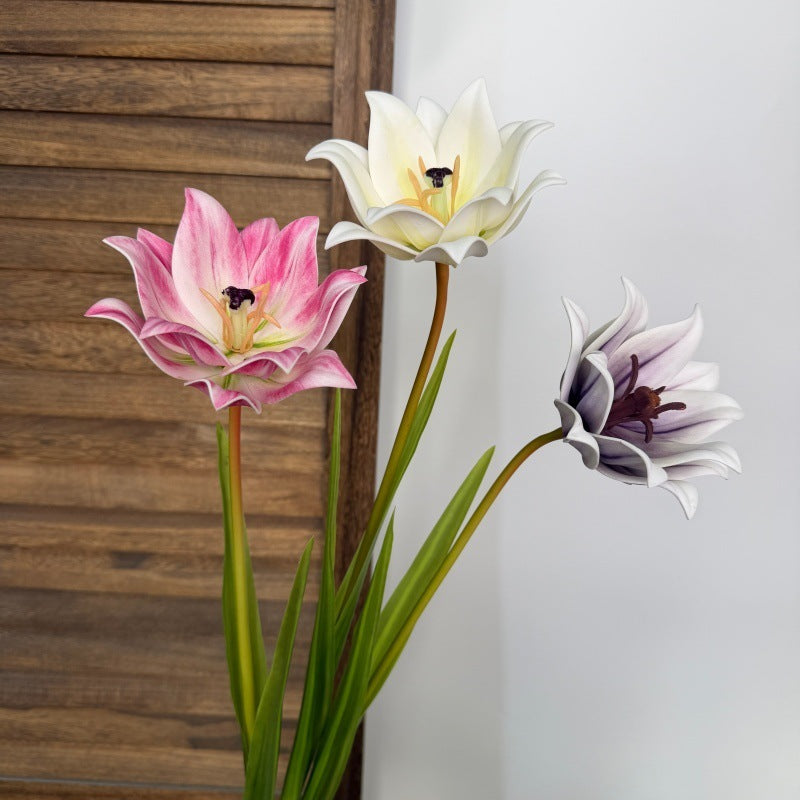 Single Stem Artificial Koloon Flower, 28" Tall, Realistic EVA Material, Perfect for Weddings & Home Decor