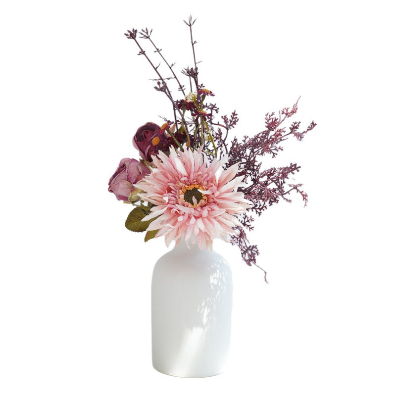 Artificial Peony Bouquet, 3-Bloom Silk-Like Flower Arrangement, 13" Tall, for Home Decor, Weddings & Events
