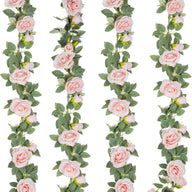 Bulk 5.6ft Silk Rose Garland UV Resistant Artificial Flowers Wedding Arch Draping Outdoor Garden Backdrop Party Ceiling Canopy Wrinkle Non-Toxic Wholesale