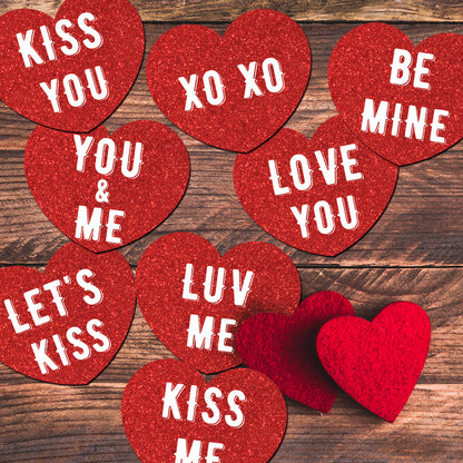 Valentine's Day Heart Hanging Decorations - 8 Patterns Party Supplies (3 Packs)