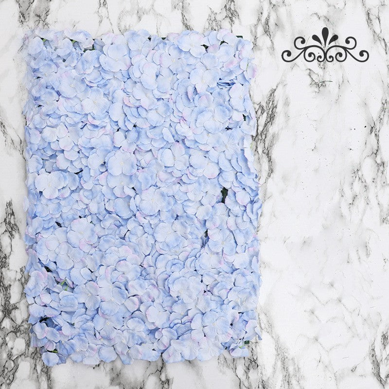 4 Panels Artificial Hydrangea Flower Wall Backdrop Mat UV Protected Bulk