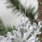 Clear Acrylic Crystal Snowflake Hanging Ornaments for Christmas Tree Decor, Bulk Quantity