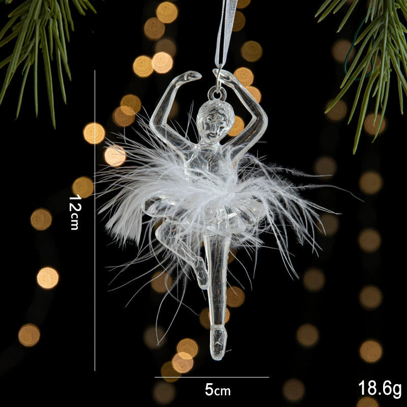 Crystal Christmas Tree Ornaments  Decorations for Luxury Holiday Scene Setup