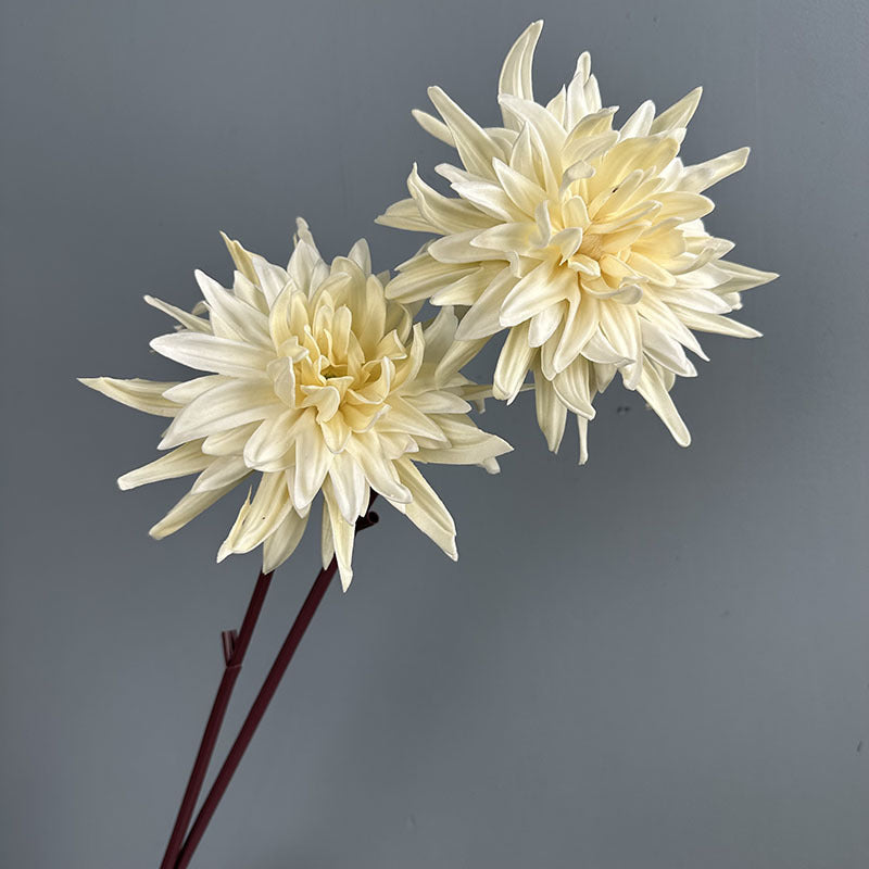 Single Stem PU Chrysanthemum Artificial Flower, 24" Realistic Floral for Weddings, Home & Commercial Decor