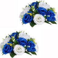 Premium 6-Pack Silk Rose Centerpieces - High-Quality Artificial Crimson Floral Arrangements for Wedding Party Table Decor