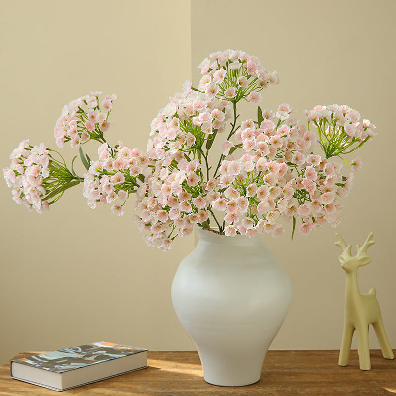 Single Stem Artificial Carnation Flower with 3 Blooms, 28" Tall, Silk-Like Fabric, Modern Style for Home Decor, Weddings & Events