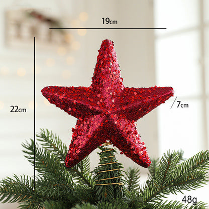 New Glitter Christmas Tree Topper Star - Sparkly Starburst Ornament for Xmas Decor
