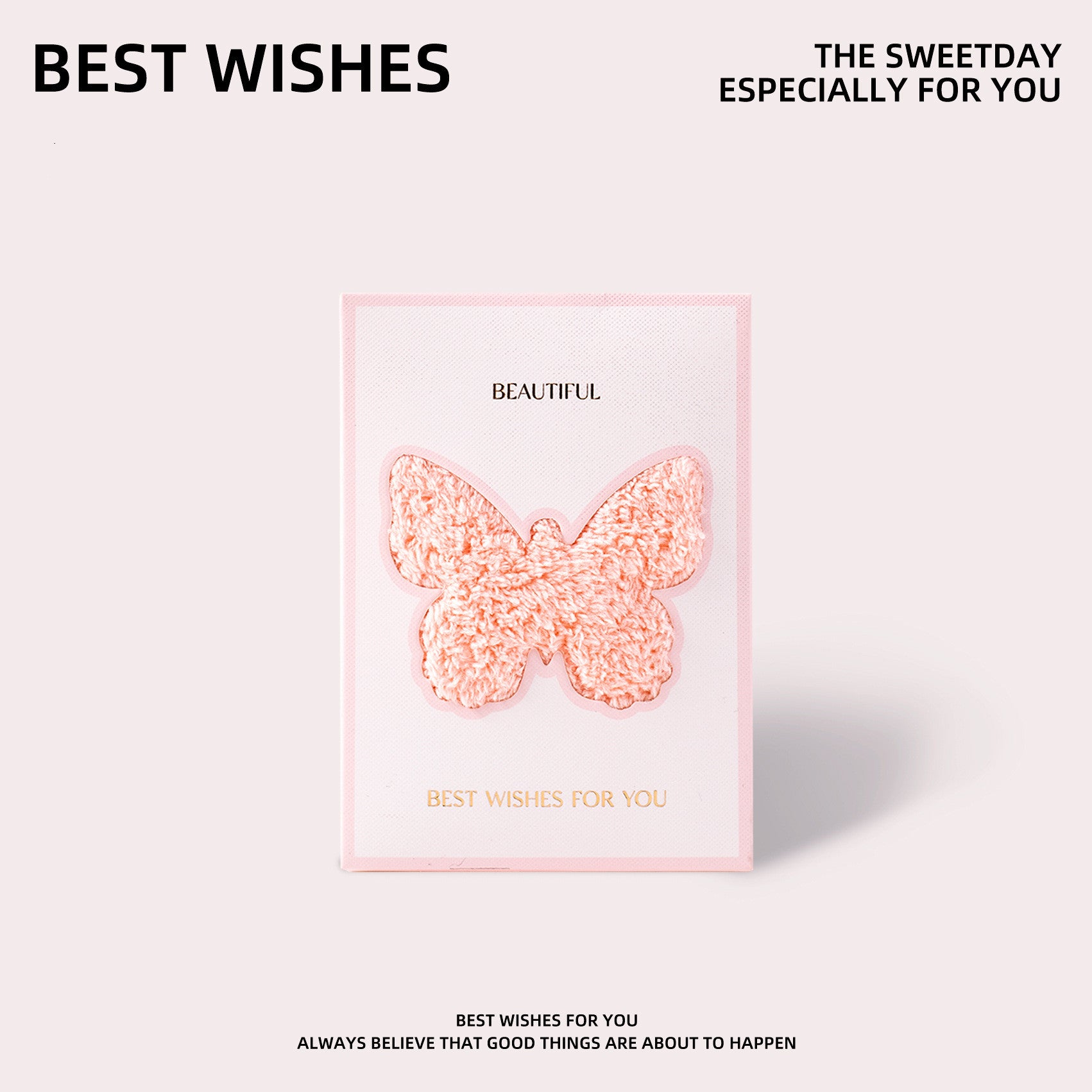 Butterfly Hand Towel Set - 2PCS Luxury Wedding Favor Bridesmaid Gift Baby Shower Gift | Elegant & Practical