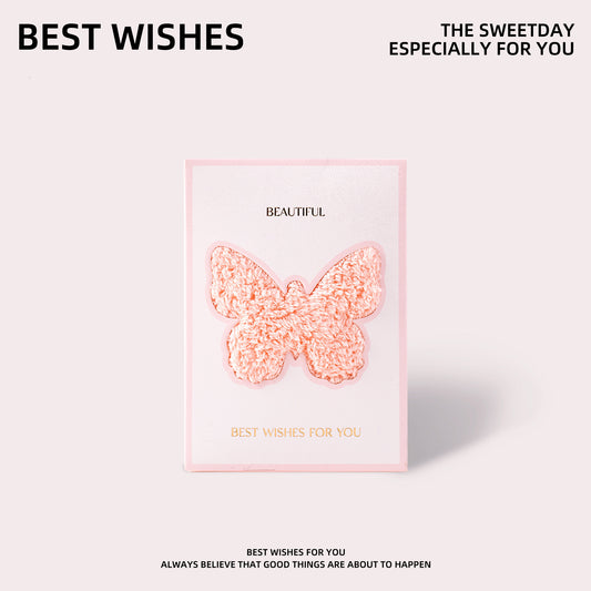 Butterfly Hand Towel Set - 2PCS Luxury Wedding Favor Bridesmaid Gift Baby Shower Gift | Elegant & Practical