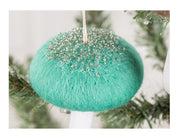 Bulk 12 Pcs Christmas Wool Felt Mushroom Ornaments for Xmas Tree Home Indoor Party Decor
