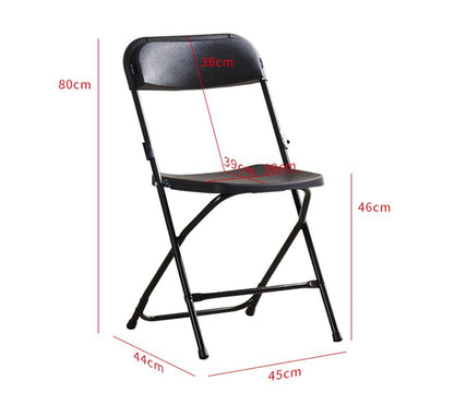 Bulk 6 Pcs Plastic Folding Chairs with Steel Frame Water-Resistant & Portable for Weddings Outdoor Events Office Parties Wholesale