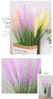 33 Inch Artificial Reed Grass 10 Pcs Faux Pampas Grass Bulk Outdoor Plants