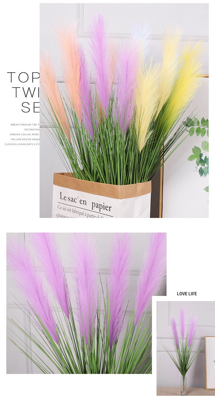 33 Inch Artificial Reed Grass 10 Pcs Faux Pampas Grass Bulk Outdoor Plants