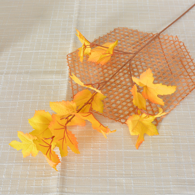 Artificial Maple Leaf Stem, 28" Fall & Christmas Decor, Realistic Faux Foliage for Home, Wedding & Commercial Displays