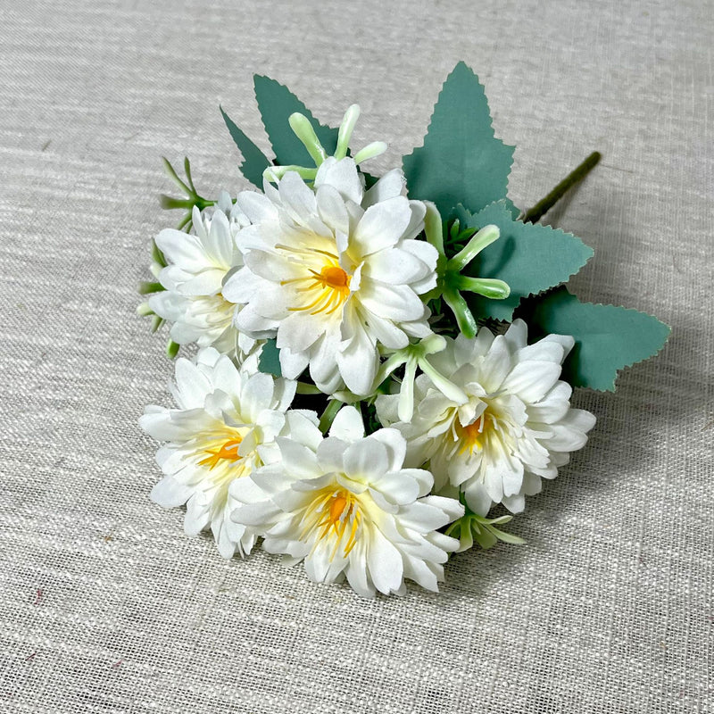 Artificial Cosmos Flower Bush with 5 Blooms, Faux Silk-Like Fabric, Rustic Floral for Wedding, Home Decor & Window Displays